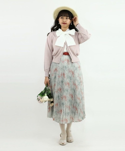 F i.n.t（フィント）の「【新色追加】ガラス風クリアフラワー釦UVカットニットカーディガン/F&A/fint（カーディガン/ボレロ・レディース・ミント/オフホワイト/ブルーグレー/ライトピンク/ネイビー・FREE）」の7枚目の写真