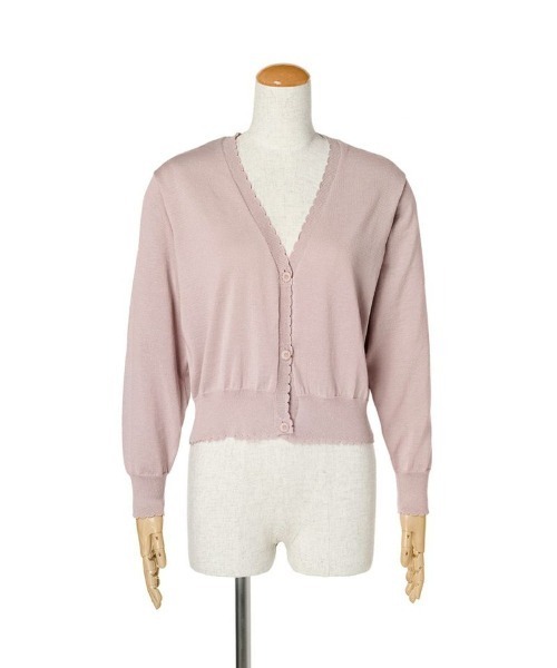 F i.n.t（フィント）の「【新色追加】ガラス風クリアフラワー釦UVカットニットカーディガン/F&A/fint（カーディガン/ボレロ・レディース・ミント/オフホワイト/ブルーグレー/ライトピンク/ネイビー・FREE）」の21枚目の写真