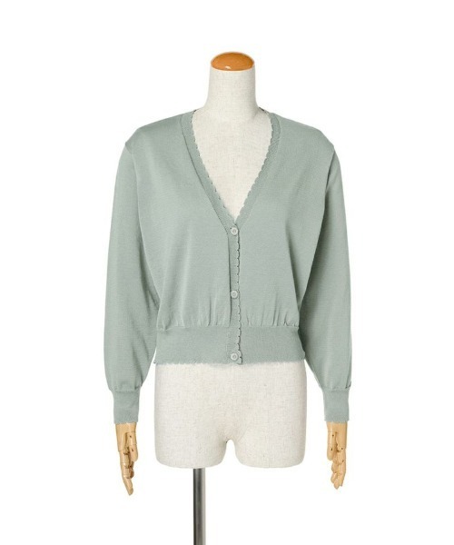 F i.n.t（フィント）の「【新色追加】ガラス風クリアフラワー釦UVカットニットカーディガン/F&A/fint（カーディガン/ボレロ・レディース・ミント/オフホワイト/ブルーグレー/ライトピンク/ネイビー・FREE）」の22枚目の写真