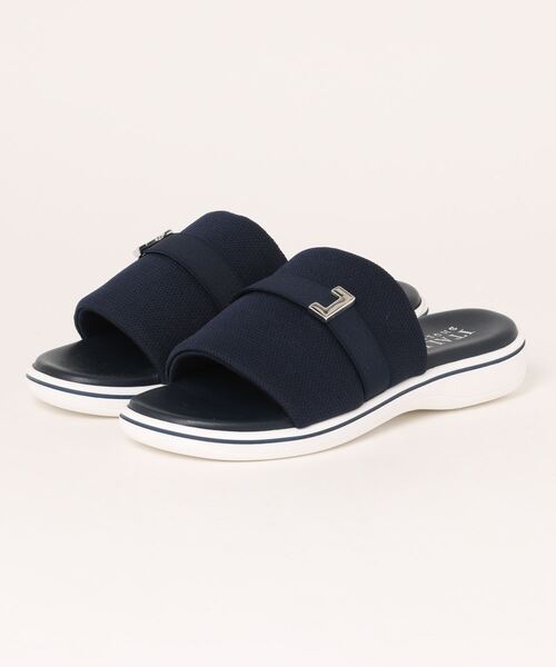 ITALIAN SHOEMAKERS(イタリアンシューメーカー)の「【ITALIAN SHOEMAKERS】フラットスライドサンダル(942340)(サンダル・レディース・アイボリー/ネイビー・37/36/39/38/35)」の1枚目の写真