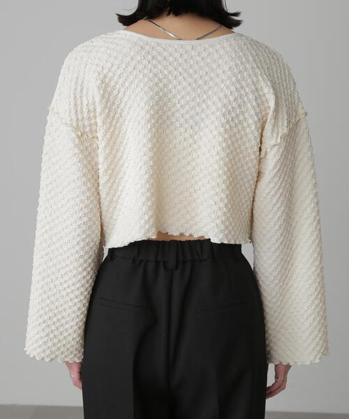 FREE'S MART（フリーズマート）の「◇前後2WAYぽこぽこリボンカーディガン（カーディガン/ボレロ・レディース・ホワイト/イエロー/ブルー・FREE）」の16枚目の写真