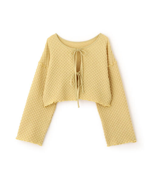 FREE'S MART（フリーズマート）の「◇前後2WAYぽこぽこリボンカーディガン（カーディガン/ボレロ・レディース・ホワイト/イエロー/ブルー・FREE）」の22枚目の写真
