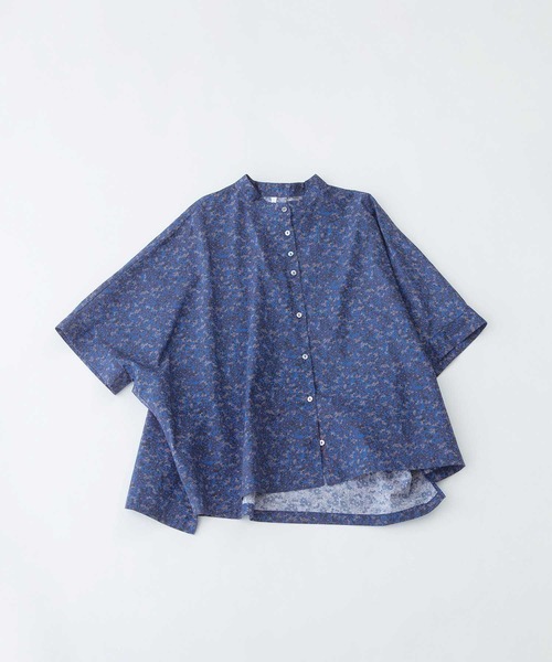 nop de nod（ノップドゥノッド）の「Cielダークフラワープリント5分袖シャツ（シャツ/ブラウス・レディース・ダークグレー/ダークブルー・3）」の11枚目の写真