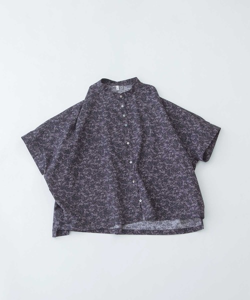 nop de nod（ノップドゥノッド）の「Cielダークフラワープリント5分袖シャツ（シャツ/ブラウス・レディース・ダークグレー/ダークブルー・3）」の15枚目の写真