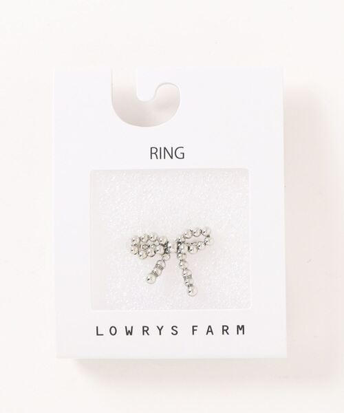 LOWRYS FARM(ローリーズファーム)の「ボールチェーンリボンリング 117854(リング・レディース・アイボリー/シルバー/ゴールド・FREE)」の3枚目の写真