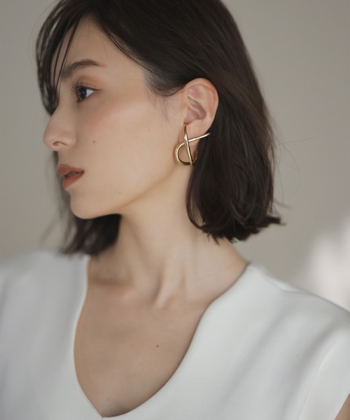 anuans ニュアンスネックストレートカットワンピース ニュアンスネックストレートカットワンピース(S WHITE