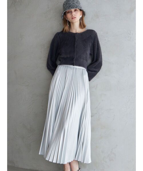 MERCURYDUO（マーキュリーデュオ）の「レザーライクプリーツスカート（スカート・レディース・シルバー/ブラック/ピンク・MEDIUM/SMALL）」の6枚目の写真