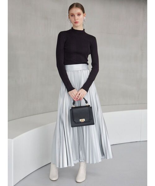 MERCURYDUO（マーキュリーデュオ）の「レザーライクプリーツスカート（スカート・レディース・シルバー/ブラック/ピンク・MEDIUM/SMALL）」の13枚目の写真