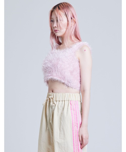 Little sunny bite(リトルサニーバイト)の「/Little Sunny Bite/knit tank vest(タンクトップ・レディース・ピンク/ブルー/ブラック/グリーン・MEDIUM/SMALL)」の4枚目の写真