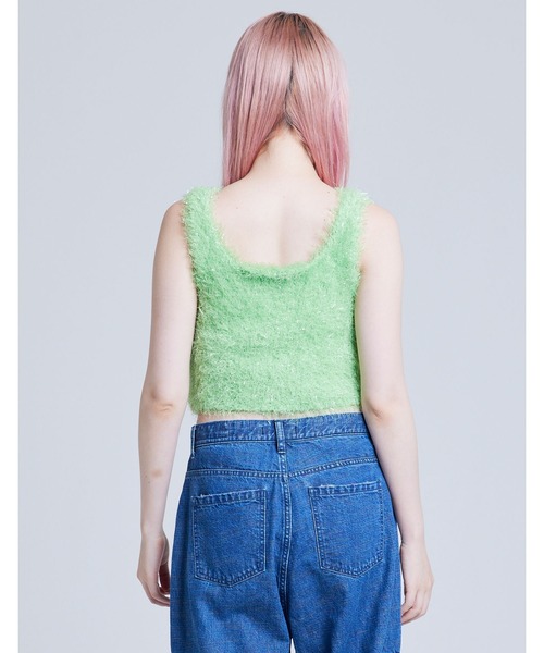 Little sunny bite(リトルサニーバイト)の「/Little Sunny Bite/knit tank vest(タンクトップ・レディース・ピンク/ブルー/ブラック/グリーン・MEDIUM/SMALL)」の14枚目の写真