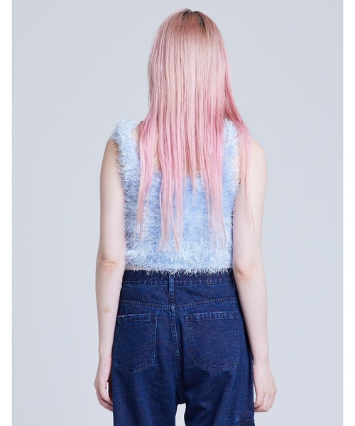 Little sunny bite(リトルサニーバイト)の「/Little Sunny Bite/knit tank vest(タンクトップ・レディース・ピンク/ブルー/ブラック/グリーン・MEDIUM/SMALL)」の19枚目の写真
