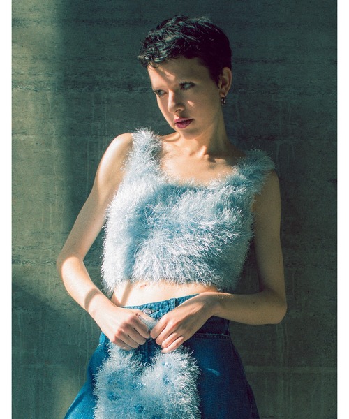 Little sunny bite(リトルサニーバイト)の「/Little Sunny Bite/knit tank vest(タンクトップ・レディース・ピンク/ブルー/ブラック/グリーン・MEDIUM/SMALL)」の9枚目の写真