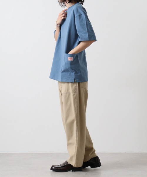 BIG MIKE(ビッグマイク)の「BIGMIKE TEEシャツ 半袖(Tシャツ/カットソー・メンズ・ホワイト/グレー系その他/ブルーグレー・M/L/XL)」の6枚目の写真