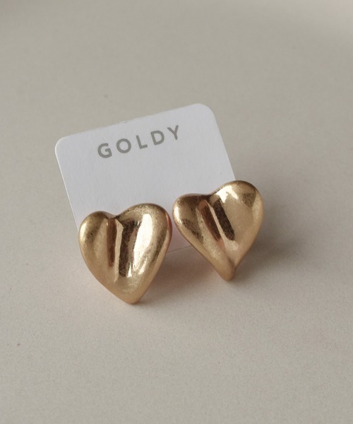 GOLDY（ゴールディ）の「プランプ ハート イヤリング（イヤリング・レディース・シルバー/ゴールド/シルバー系その他/ゴールド系その他・FREE）」の9枚目の写真