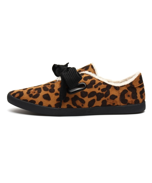 Noubel Voug Relax（ヌーベルヴォーグリラックス）の「Noubel Voug Relax(ヌーベル　ヴォーグ　リラックス）/ビッグリボン　ファー付きスニーカー（スニーカー・レディース・グレー/ブラック/ブルー/レオパード/キャメル/ピンク・M/S/L/LL）」の7枚目の写真