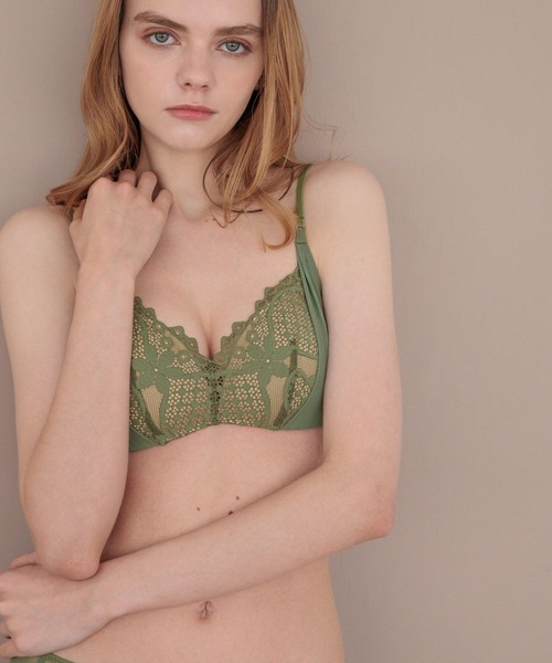 bijorie（ビジュリィ）の「【bijorie】ベストボディブラ／Flower Stamp series（ブラジャー・レディース・カーキ/ブラック/オフホワイト・LG/LARGE/MEDIUM）」の16枚目の写真