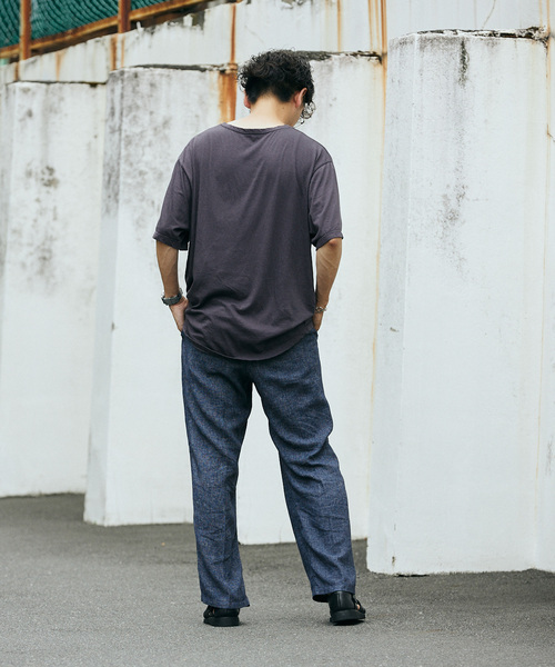 JOURNAL STANDARD relume（ジャーナルスタンダード　レリューム）の「European Flax / ヨーロピアンフラックス リネン1タックスラックス（その他パンツ・メンズ・コバルトブルー/ベージュ系その他/ブラック・MEDIUM/LARGE）」の6枚目の写真
