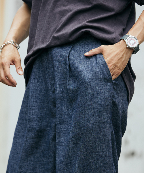 JOURNAL STANDARD relume（ジャーナルスタンダード　レリューム）の「European Flax / ヨーロピアンフラックス リネン1タックスラックス（その他パンツ・メンズ・コバルトブルー/ベージュ系その他/ブラック・MEDIUM/LARGE）」の9枚目の写真