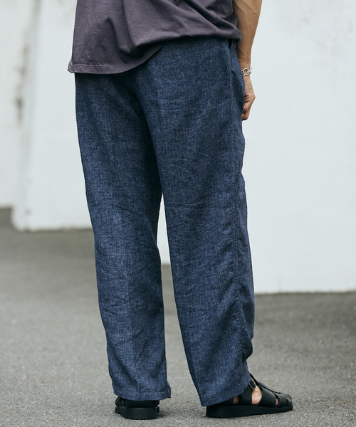 JOURNAL STANDARD relume（ジャーナルスタンダード　レリューム）の「European Flax / ヨーロピアンフラックス リネン1タックスラックス（その他パンツ・メンズ・コバルトブルー/ベージュ系その他/ブラック・MEDIUM/LARGE）」の15枚目の写真