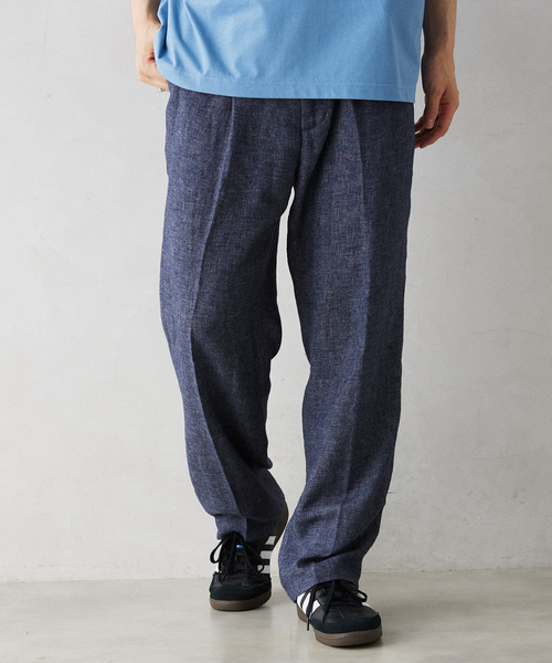 JOURNAL STANDARD relume（ジャーナルスタンダード　レリューム）の「European Flax / ヨーロピアンフラックス リネン1タックスラックス（その他パンツ・メンズ・コバルトブルー/ベージュ系その他/ブラック・MEDIUM/LARGE）」の18枚目の写真