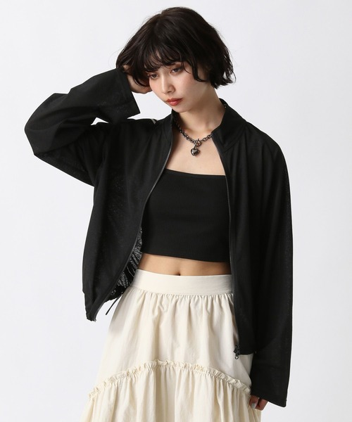 PAGEBOY(ページボーイ)の「ラインシアートラックジャケット(Tシャツ/カットソー・レディース・ブラック/オフホワイト・FREE)」の12枚目の写真