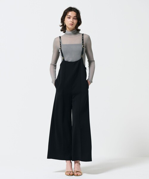 GRACE CONTINENTAL(グレースコンチネンタル)の「ワイドサロペット(サロペット/オーバーオール・レディース・ブラック/ベージュ・36/38)」の2枚目の写真