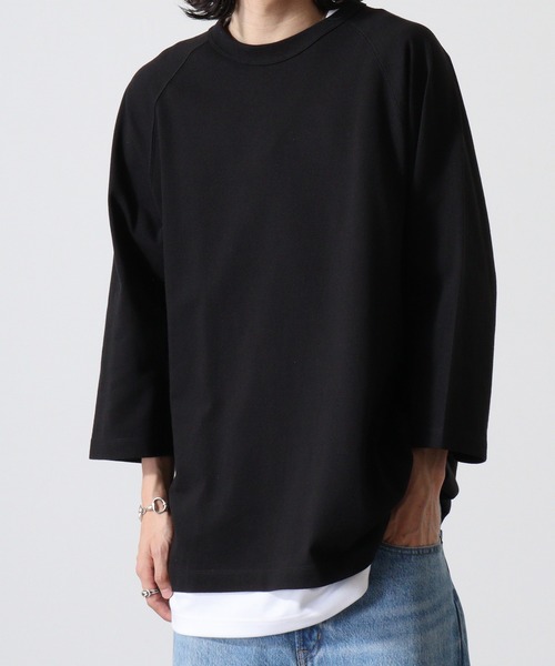 CROSS & STITCH(クロスステッチ)の「CROSS & STITCH 6.2オンス オープンエンド リラックスフィット ラグランTシャツ(Tシャツ/カットソー・メンズ・ネイビー/ブラック/ホワイト/ストーン・S/M/L/XXL/XL)」の15枚目の写真
