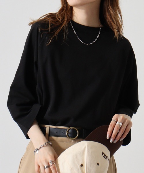 CROSS & STITCH(クロスステッチ)の「CROSS & STITCH 6.2オンス オープンエンド リラックスフィット ラグランTシャツ(Tシャツ/カットソー・メンズ・ネイビー/ブラック/ホワイト/ストーン・S/M/L/XXL/XL)」の21枚目の写真