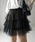 me+em select�i�~�[���Z���N�g�j�́u�y �Rcolor �z�`���[���t�����{�����[���~�j�X�J�[�g �^ tulle frill volume mini skirt�i�X�J�[�g�j�v�b�u���b�N