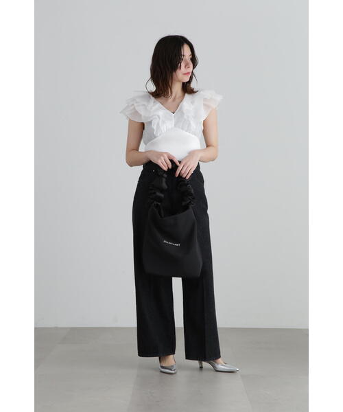 JILL STUART（ジルスチュアート）の「◆ビーフリートートラージバッグ（トートバッグ・レディース・ホワイト/ブラック・ﾌﾘ-）」の4枚目の写真