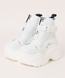 「YOSUKE/ヨースケ」厚底ベルティッドショートブーツ