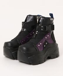 「YOSUKE/ヨースケ」厚底ベルティッドショートブーツ