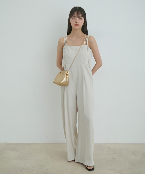 VIS（ビス）の「サイドラインオールインワン（つなぎ/オールインワン・レディース・ブラック/グレー/オフホワイト・FREE）」の9枚目の写真