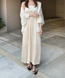 LE MORE（リモア）の「サテンジャガードキャミワンピース（ワンピース）」