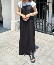LE MORE（リモア）の「サテンジャガードキャミワンピース（ワンピース）」