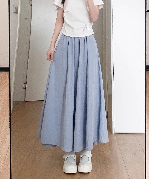 gossip!ロサンゼルス(ゴシップロサンゼルス)の「ハイウエストスカーチョキュロットスカート(その他パンツ・レディース・グレー/ピンク/ブルー/ライトグリーン/ダークグレー/オフホワイト/ブラック・FREE)」の6枚目の写真