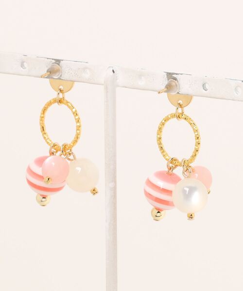 tone(トーン)の「【MUURABBTI】フレッシュカラーピアス(MA)(ピアス(両耳用)・レディース・グリーン/ピンク・FREE)」の3枚目の写真