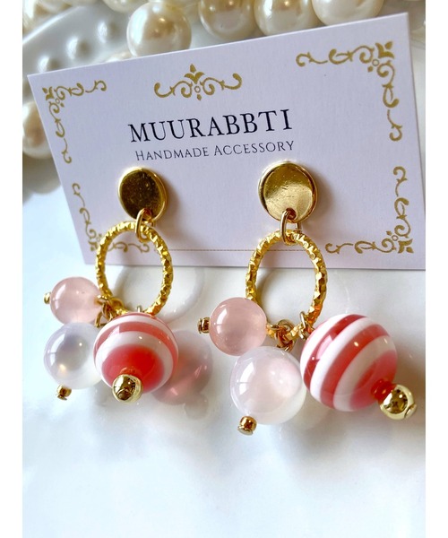 tone(トーン)の「【MUURABBTI】フレッシュカラーピアス(MA)(ピアス(両耳用)・レディース・グリーン/ピンク・FREE)」の11枚目の写真