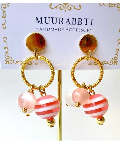 tone(トーン)の「【MUURABBTI】フレッシュカラーピアス(MA)(ピアス(両耳用)・レディース・グリーン/ピンク・FREE)」の9枚目の写真