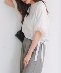 KOBE LETTUCE | サイドドロストリボンシアートップス(シャツ/ブラウス)