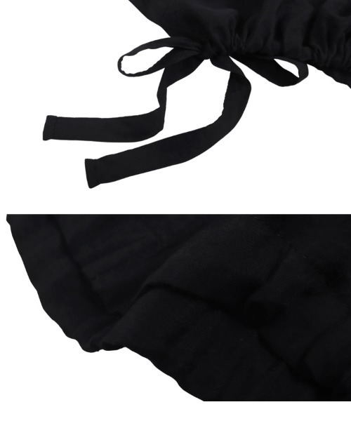 KOBE LETTUCE（コウベレタス）の「サイドドロストリボンシアートップス（シャツ/ブラウス・レディース・イエロー/オフホワイト/ブラック・M）」の7枚目の写真
