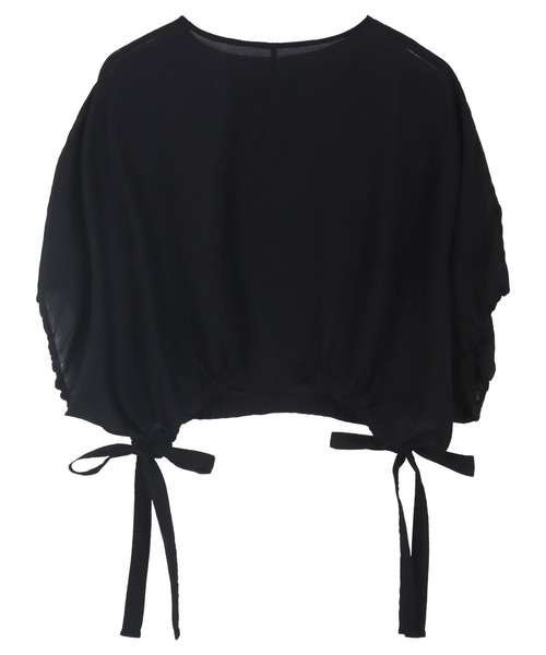 KOBE LETTUCE（コウベレタス）の「サイドドロストリボンシアートップス（シャツ/ブラウス・レディース・イエロー/オフホワイト/ブラック・M）」の5枚目の写真