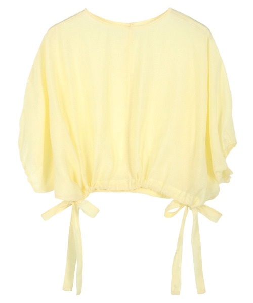 KOBE LETTUCE（コウベレタス）の「サイドドロストリボンシアートップス（シャツ/ブラウス・レディース・イエロー/オフホワイト/ブラック・M）」の4枚目の写真
