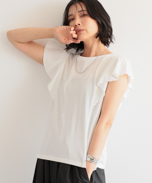 BARNYARDSTORM（バンヤードストーム）の「BARNYARDSTORM / ラッフルプルオーバー（Tシャツ/カットソー・レディース・ホワイト/カーキ/ブラック/パープル・FREE）」の2枚目の写真