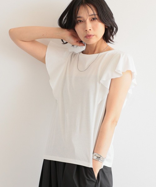 BARNYARDSTORM（バンヤードストーム）の「BARNYARDSTORM / ラッフルプルオーバー（Tシャツ/カットソー・レディース・ホワイト/カーキ/ブラック/パープル・FREE）」の14枚目の写真