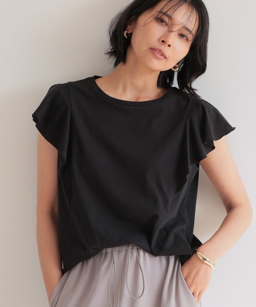 BARNYARDSTORM（バンヤードストーム）の「BARNYARDSTORM / ラッフルプルオーバー（Tシャツ/カットソー・レディース・ホワイト/カーキ/ブラック/パープル・FREE）」の8枚目の写真