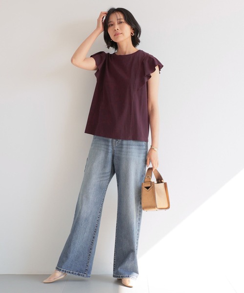 BARNYARDSTORM（バンヤードストーム）の「BARNYARDSTORM / ラッフルプルオーバー（Tシャツ/カットソー・レディース・ホワイト/カーキ/ブラック/パープル・FREE）」の10枚目の写真