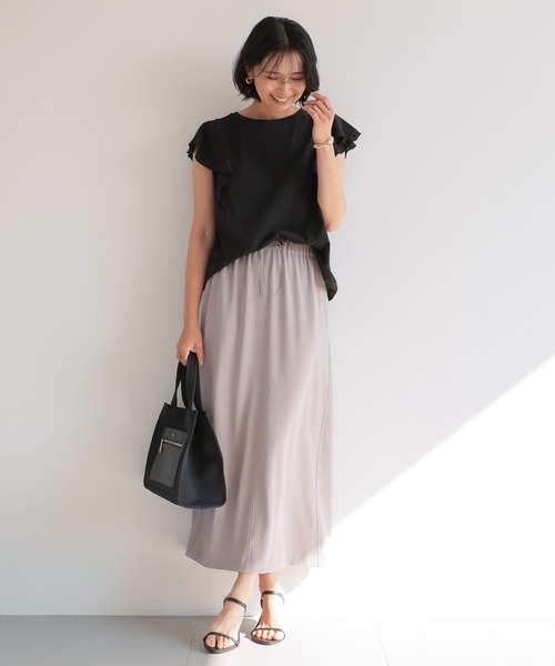 BARNYARDSTORM（バンヤードストーム）の「BARNYARDSTORM / ラッフルプルオーバー（Tシャツ/カットソー・レディース・ホワイト/カーキ/ブラック/パープル・FREE）」の7枚目の写真