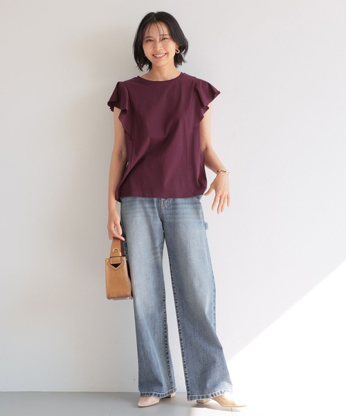 BARNYARDSTORM（バンヤードストーム）の「BARNYARDSTORM / ラッフルプルオーバー（Tシャツ/カットソー・レディース・ホワイト/カーキ/ブラック/パープル・FREE）」の20枚目の写真