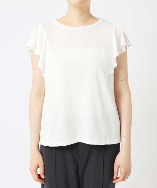 BARNYARDSTORM（バンヤードストーム）の「BARNYARDSTORM / ラッフルプルオーバー（Tシャツ/カットソー・レディース・ホワイト/カーキ/ブラック/パープル・FREE）」の17枚目の写真